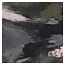 Detalle de la pintura 06 del movimiento del agua del mar en acrílico.